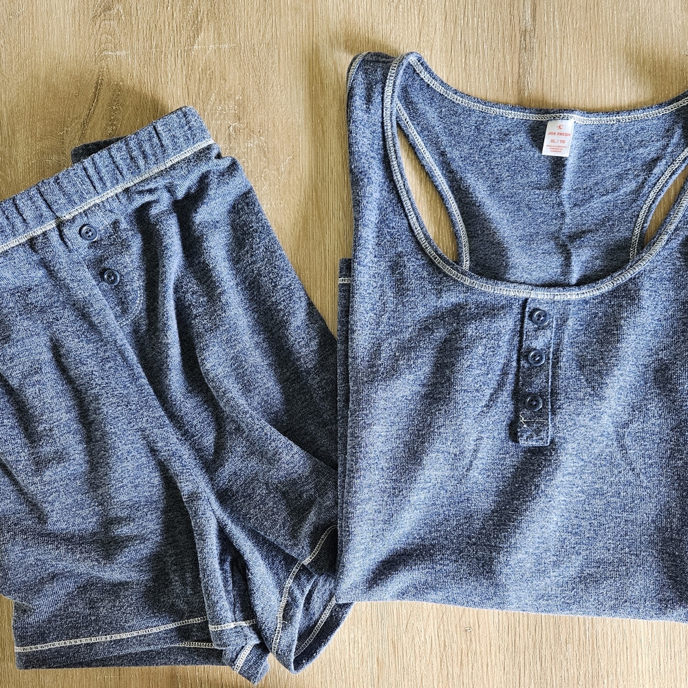 Joe Fresh Heathered Blue Pajama Set